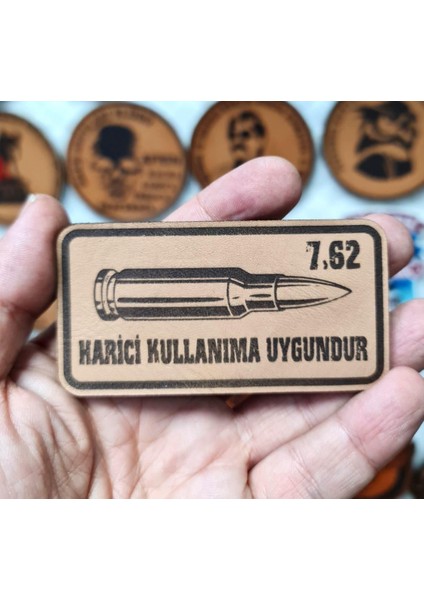 7,62 Harici Kullanıma Uygundur Deri Peç  -Arma - Leather Patch