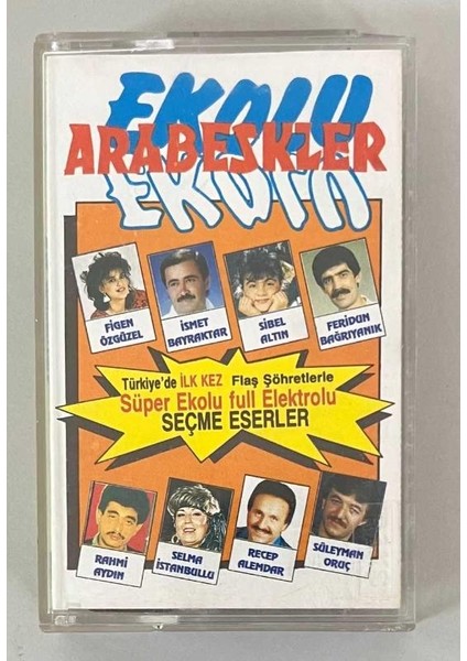 Flaş Şöhretlerle Ekolu Arabeskler Kaset (Orjinal Dönem Kağıt Baskı)