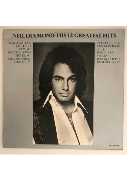 Neil Diamond His 12 Greatest Hits Lp Plak (Orjinal 1974 Alman Baskı)