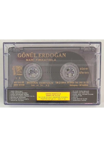 Gönül Erdoğan Nari Firkatinle Kaset (Orjinal Dönem Baskı)