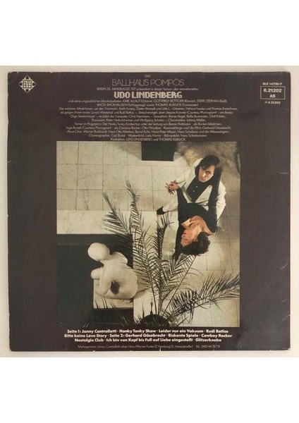 Udo Lindenberg & Das Panikorchester Ball Pompös Lp Plak (Orjinal 1975 Alman Baskı)