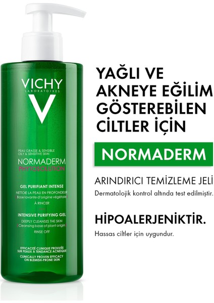 La Roche-Posay Vichy Normaderm Phytosolution Arındırıcı Temizleme Jeli 400 ml 2 Adet