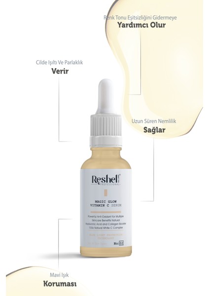 C Vitamini Serum Renk Tonu Eşitleyici Aydınlatıcı Leke KARŞITI(%10ASCORBIC ACID&%10NIACINAMIDE)