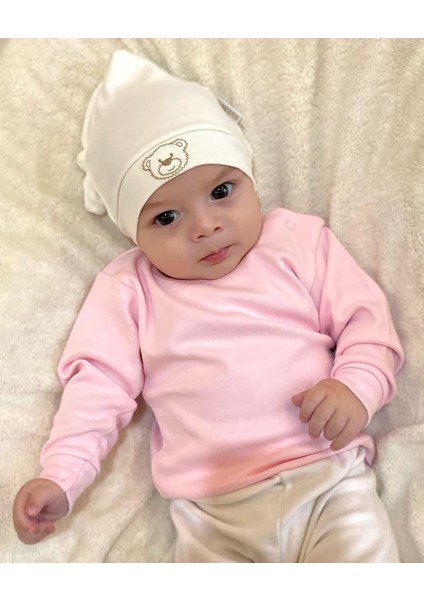 Unisex Bisiklet Yaka Omuz Çıtçıt Detaylı %100 Pamuk Bebe&çocuk Mevsimlik Body