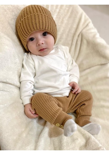 Unisex Bisiklet Yaka Omuz Çıtçıt Detaylı %100 Pamuk Bebe&çocuk Mevsimlik Body