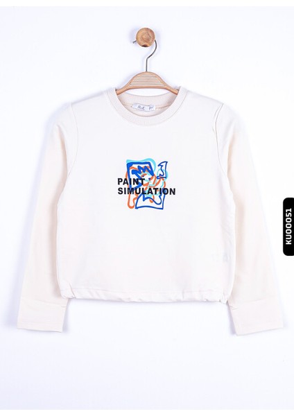 Kız Çocuk Puzzle Sweatshirt 8-14 Yaş 35361 fırsatları