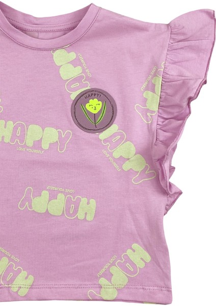 Happy Love Suprem Kız Bebek Tişört Lila