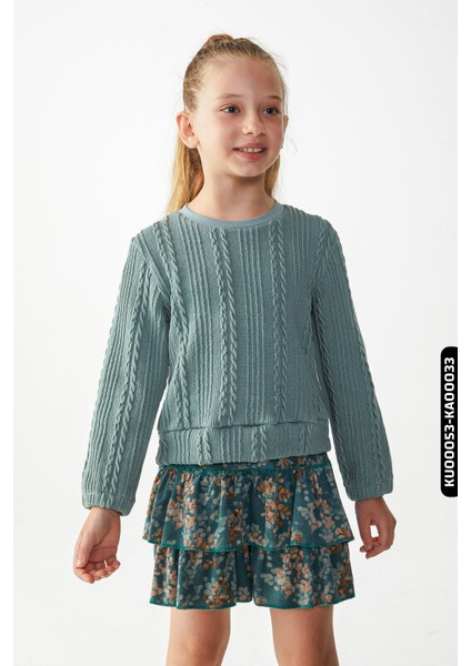 Kız Çocuk Saç Örgüllü Kazak 4-8 Yaş 35507 fırsatları