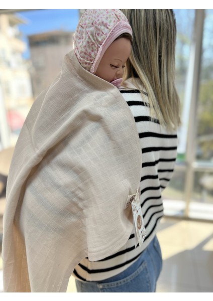 2 Adet Tek Katlı Müslin Çok Amaçlı Örtü, Bebek Battaniyesi, 80X100 Ebadında