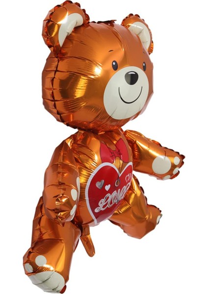 Love Yazılı Ayıcık Sevimli Teddy Bear 3D Folyo Balon 65 cm