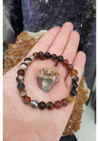 Sertifikalı Akik Doğal Taş Bileklik 8 mm ( Kan Taşı ) fiyatları