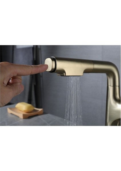 Mutfak Evye Banyo Lavabo Bataryası Asansörlü Yeni Sistem Mat Gold Fiskiyeli İthal 7 Yıl Garantili