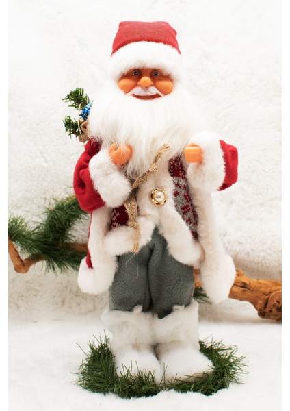Lüx 55 cm Noel Baba Santa Claus Yılbaşı Süsü 55*17 Cm
