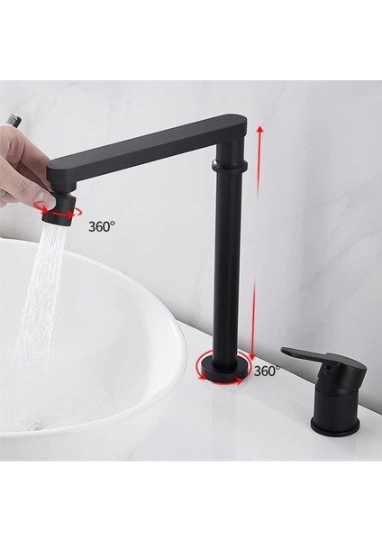 Mutfak Eviye Bataryası Pencere Önü Asansörlü Yeni Sistem Mat Siyah