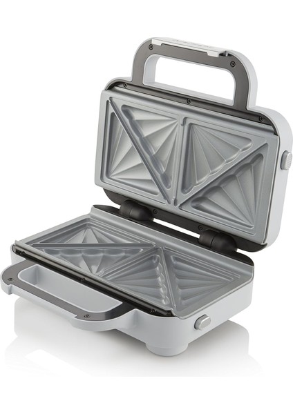 VST070X Duraceramic Tost Makinesi, 850 Watt, Paslanmaz Çelik, Beyaz