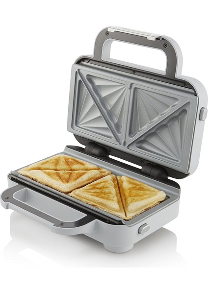 VST070X Duraceramic Tost Makinesi, 850 Watt, Paslanmaz Çelik, Beyaz
