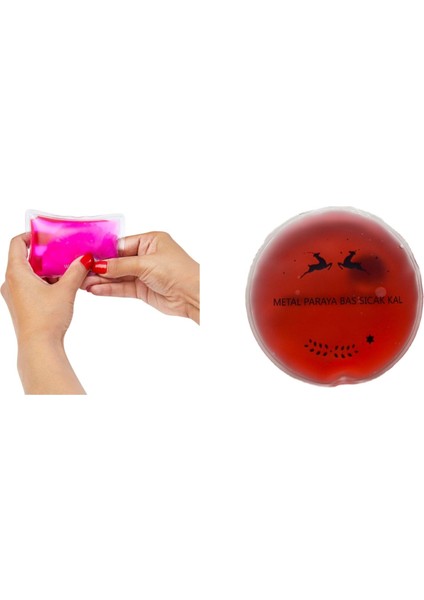 Kırmızı Ceylan Cep Sobası - El Isıtıcı - Sıcak Su Torbası Pvc 9 cm