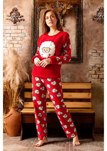 Kışlık Kadın Welsoft Polar Pijama Takımı - Yeni Yıl Pijaması fiyatları