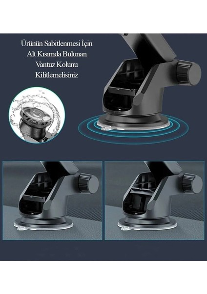 Araç Içi Telefon Tutucu Vakumlu Araba Telefon Tutacağı 360° Açılı fiyatları