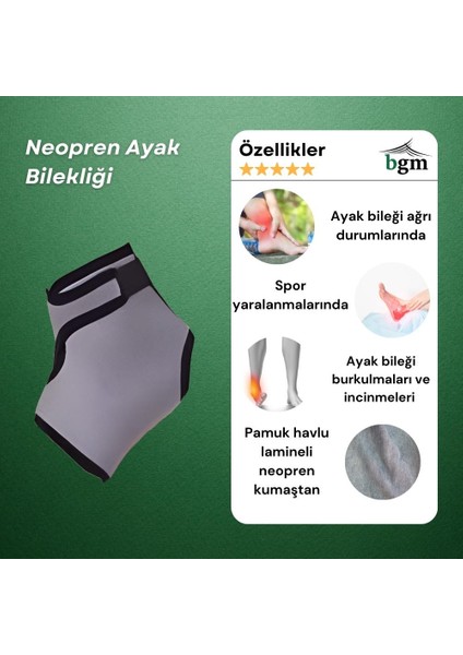 Ayak Bilekliği Neopren Ayak Bilekliği Kısa Ayak Bilekliği