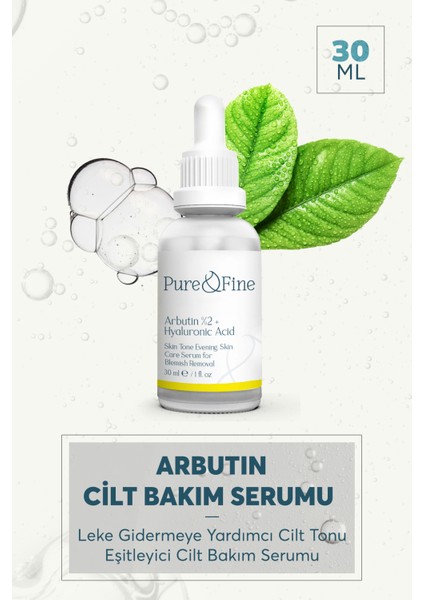 Leke Karşıtı Arbutin Cilt Bakım Serumu 30 ml (Arbutin %2 + Hyaluronic Acid)