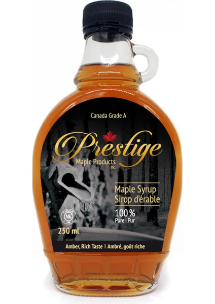 Akçaağaç Maple Şurubu 250 ml (330 Gr) – En Yüksek Kalite - Amber Canada Grade A Maple Syrup