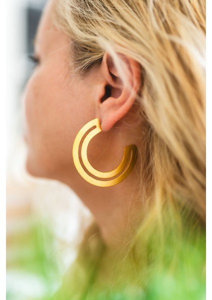Hoop Küpe Gold