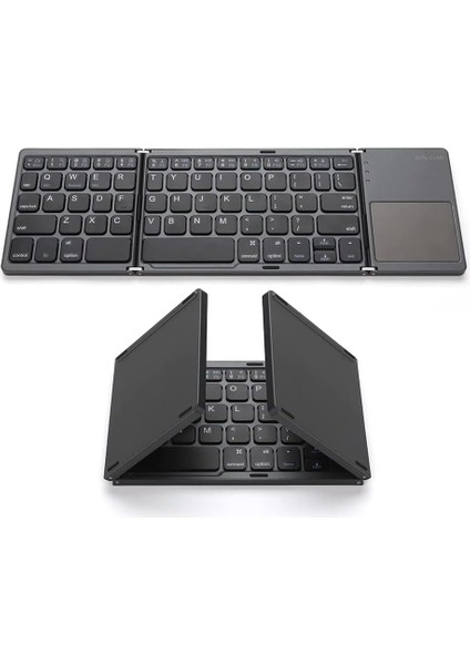 Klavyeli Irishom Katlanabilir Kablosuz Klavye, Çanta Boyutunda Katlanabilir Klavye