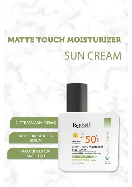 Yağlı Ciltlere Özel Mat Bitişli Yüz Güneş Kremi Spf 50