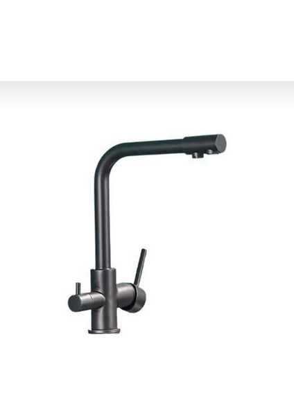 Arıtmalı Mutfak Bataryası Komple Mat Siyah Arıtıcılı Musluk Premium Tasarım