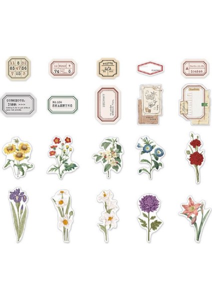 20 Adet Scrapbook Vintage Sticker Set, Scrapbooking fiyatları