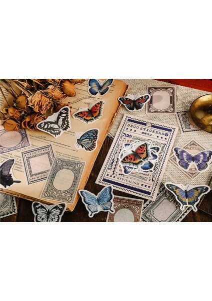 20 Adet Scrapbook Vintage Sticker Set, Scrapbooking