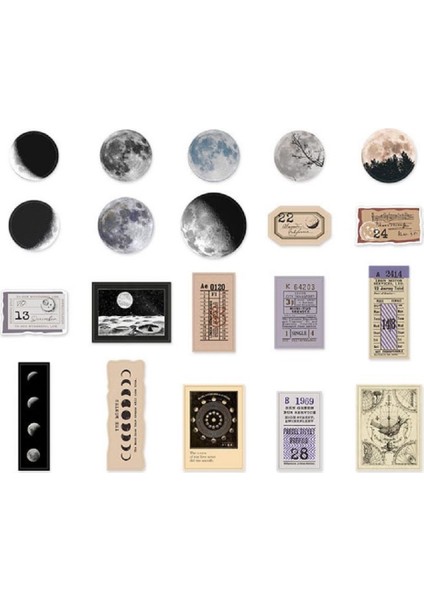 20 Adet Scrapbook Vintage Sticker Set, Scrapbooking