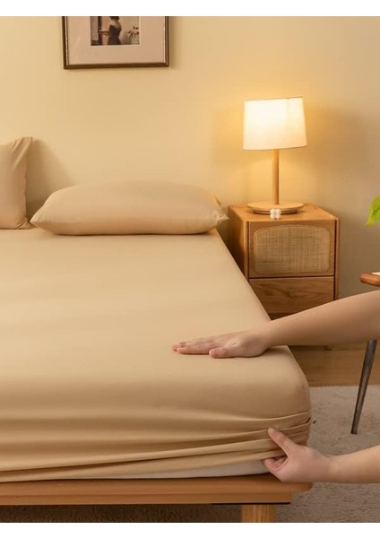 Pamuklu Lastikli Çarşaf Takımı Tek Kişilik Çift Kişilik Battal Boy 57 Tel Kumaş Ebatlı Beyaz-Renkli fırsatları
