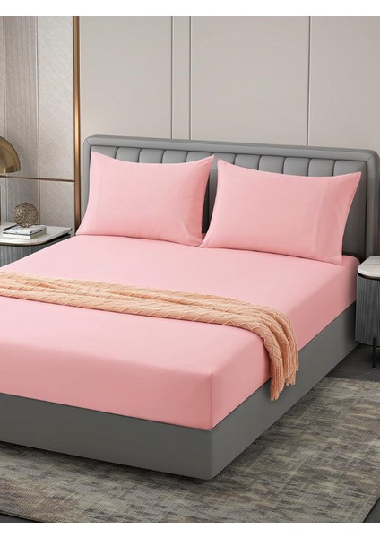 Pamuklu Lastikli Çarşaf Takımı Tek Kişilik Çift Kişilik Battal Boy 57 Tel Kumaş Ebatlı Beyaz-Renkli fiyatları