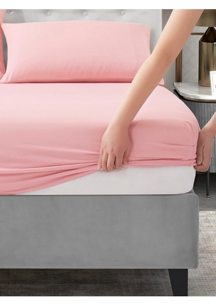 Pamuklu Lastikli Çarşaf Takımı Tek Kişilik Çift Kişilik Battal Boy 57 Tel Kumaş Ebatlı Beyaz-Renkli modelleri