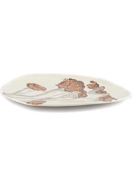 Amorf Turuncu Seramik Oval Servis 45X32CM fiyatları