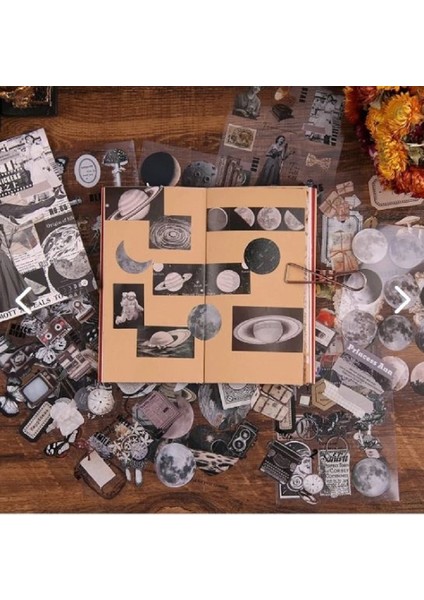 20 Sayfa Scrapbook Vintage Sticker Kitabı, Scrapbooking -2 modelleri