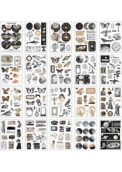 20 Sayfa Scrapbook Vintage Sticker Kitabı, Scrapbooking -2 fırsatları