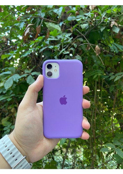 Meri Case Apple iPhone 11 Uyumlu Logolu Içi Kadife Lansman Kılıf Arka Kapak