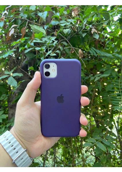 Meri Case Apple iPhone 11 Uyumlu Logolu Içi Kadife Lansman Kılıf Arka Kapak