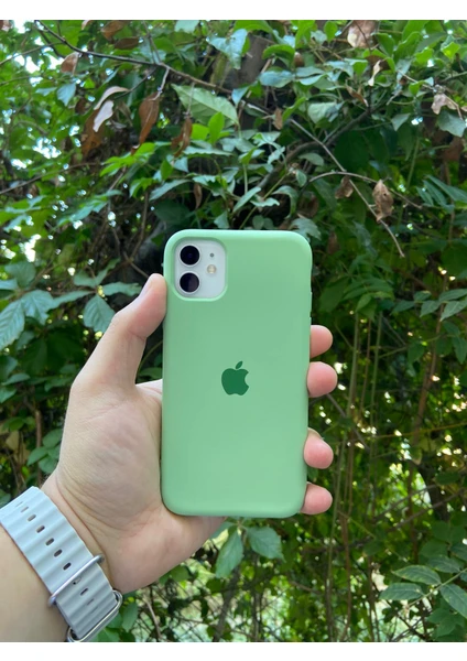 Meri Case Apple iPhone 11 Uyumlu Logolu Içi Kadife Lansman Kılıf Arka Kapak