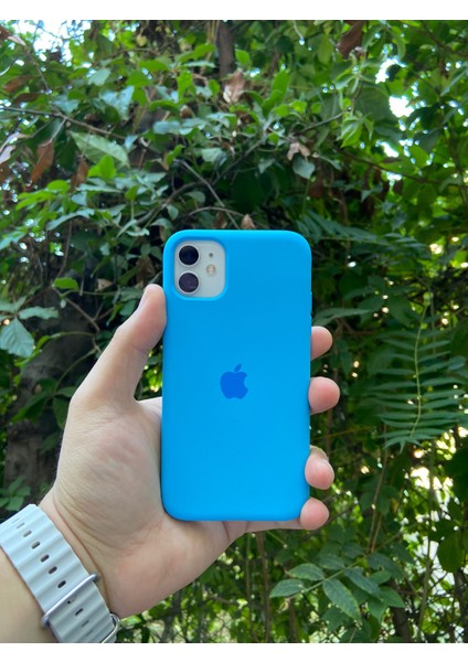 Meri Case Apple iPhone 11 Uyumlu Logolu Içi Kadife Lansman Kılıf Arka Kapak