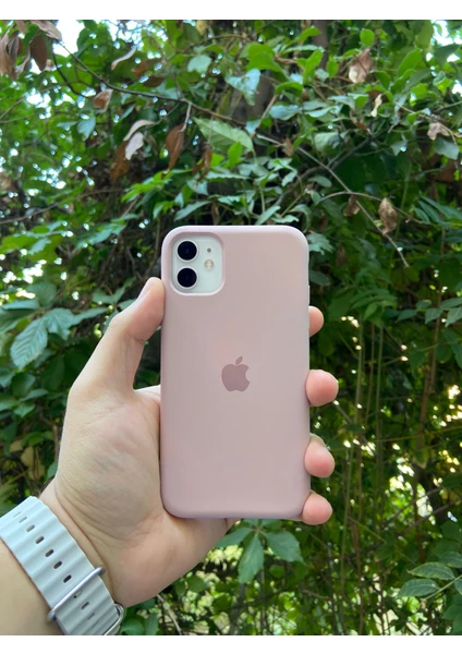 Meri Case Apple iPhone 11 Uyumlu Logolu Içi Kadife Lansman Kılıf Arka Kapak