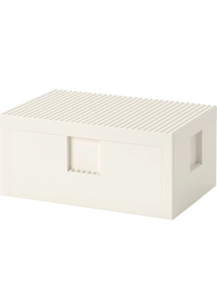 Ikea Bygglek Kapaklı LEGO Kutusu Beyaz 35X26X12 cm 103.542.08