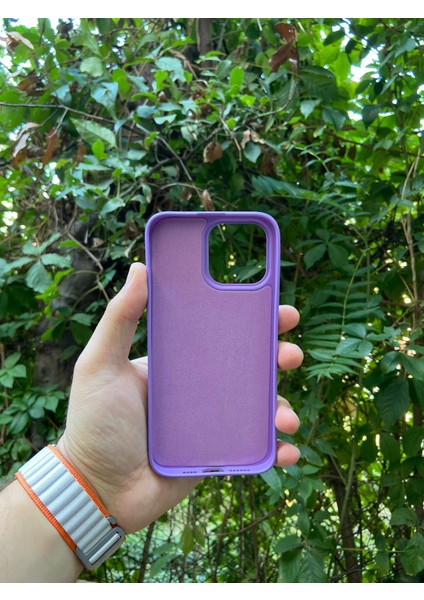 Meri Case Apple iPhone 14 Pro Uyumlu Logolu Içi Kadife Lansman Kılıf Arka Kapak