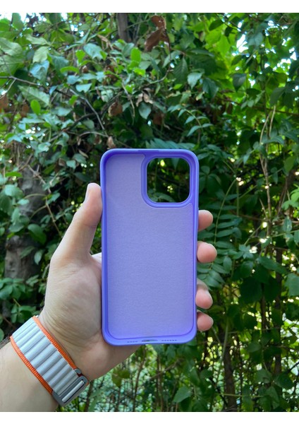 Meri Case Apple iPhone 14 Pro Uyumlu Logolu Içi Kadife Lansman Kılıf Arka Kapak