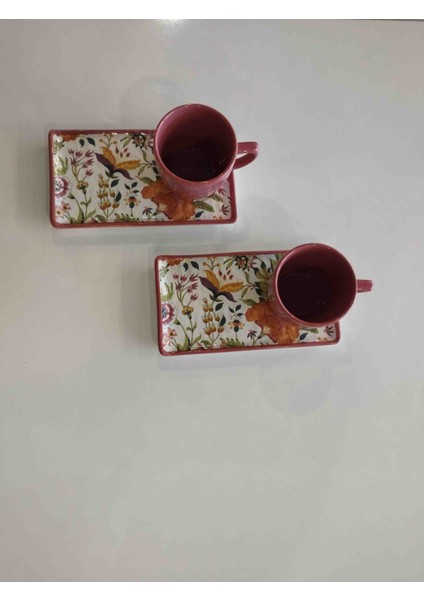 Doğaltaş Kahve Sunum Seti 4 Parça 2 Kişilik