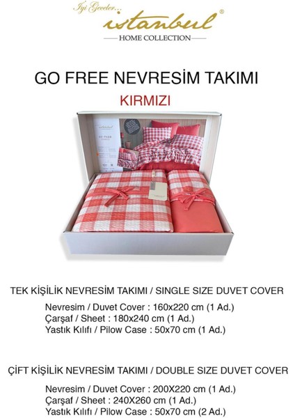 Go Free Tek Kişilik Nevresim Takımı Mavi