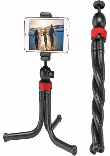 Esnek Flexible Tripod Kamera Profesyonel Telefon Tutucu 360 Derece Tripot